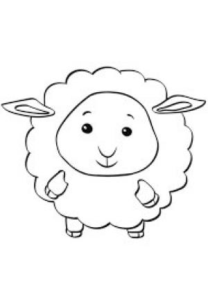 Koyun boyama sayfası, Sheep coloring page, Chibi Koyunu, 