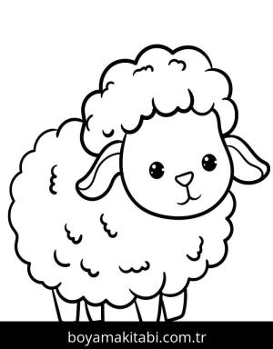 Koyun boyama sayfası – okul öncesi, evde etkinlik