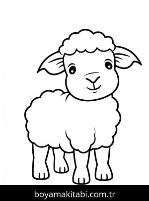 Koyun boyama sayfası – yaratıcılık, eğlenceli etkinlik