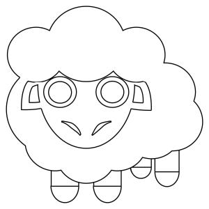 Koyun boyama sayfası, Sheep coloring page, , sheep ewe 