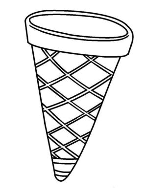 Kozalak boyama sayfası,  coloring page, Külah Dondurma, 