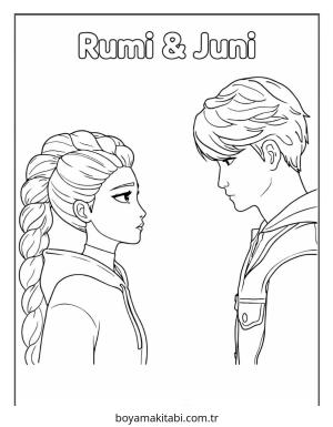 KPop Demon Hunters (22).jpg boyama sayfası – boyama etkinliği, çocuk aktivitesi