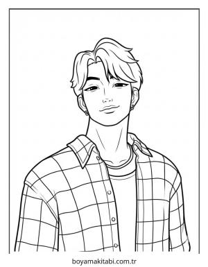 KPop Demon Hunters (31).jpg boyama sayfası – basit çizim, kolay boyama