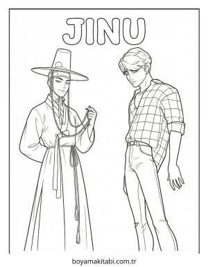 KPop Demon Hunters (45).jpg boyama sayfası – eğitici aktivite, yaratıcılık