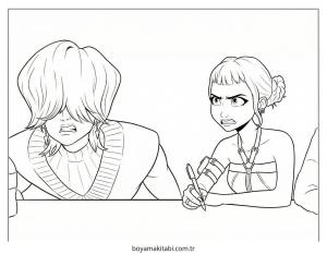 KPop Demon Hunters (50).jpg boyama sayfası – sanatsal çalışma, çocuklar için