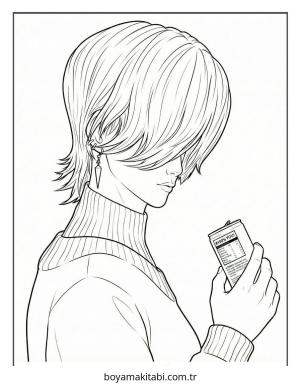 KPop Demon Hunters (51).jpg boyama sayfası – basit çizim, kolay boyama