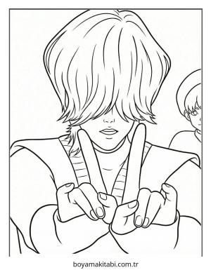 KPop Demon Hunters (52).jpg boyama sayfası – yaratıcılık, eğlenceli etkinlik