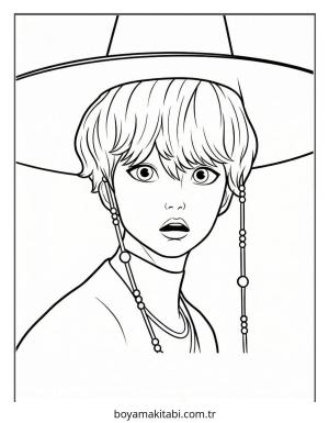 KPop Demon Hunters (56).jpg boyama sayfası – PDF indir, sevimli karakter