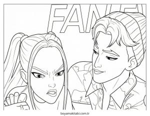 KPop Demon Hunters (87).jpg boyama sayfası – keyifli zaman, renkli çizimler