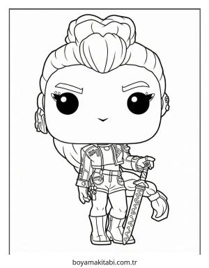 KPop Demon Hunters (9).jpg boyama sayfası – çocuk aktivitesi, PDF indir