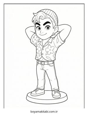 KPop Demon Hunters (93).jpg boyama sayfası – boyama çalışması, yaratıcılığı geliştirir