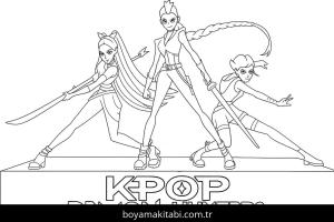 KPop Demon Hunters Boyama Sayfaları