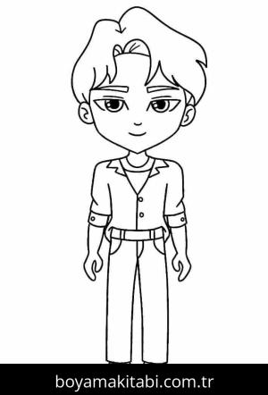 KPop Demon Hunters boyama sayfası – sanatsal çalışma, çocuklar için