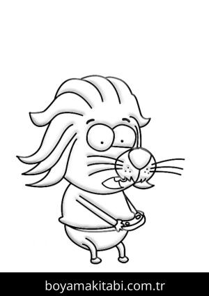 Kral Şakir boyama sayfası – çocuklar için, çizgi film temalı