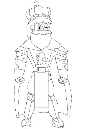 Kral boyama sayfası,  coloring page, Şövalye Kralı, 