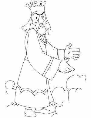 Kral boyama sayfası,  coloring page, Sinirli Kral, 