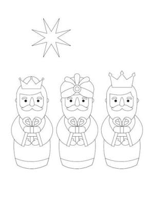 Kral boyama sayfası,  coloring page, Üç Bibe Kings, 