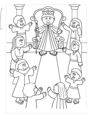 Kral boyama sayfası,  coloring page, David Kral Oluyor, 