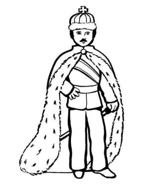 Kral boyama sayfası,  coloring page, Normal Kral, 