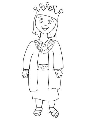 Kral boyama sayfası,  coloring page, küçük kral Gülümseyerek, 