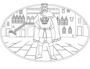 Kral boyama sayfası,  coloring page, Saray ile Soğuk Kral, 