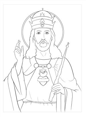 Kral boyama sayfası,  coloring page, İsa Kral, 