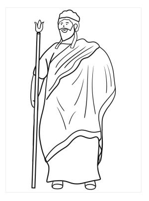 Kral boyama sayfası,  coloring page, Yunan Kralı, 