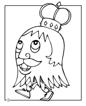 Kral boyama sayfası,  coloring page, Sevimli Kral Eğlencesi, 