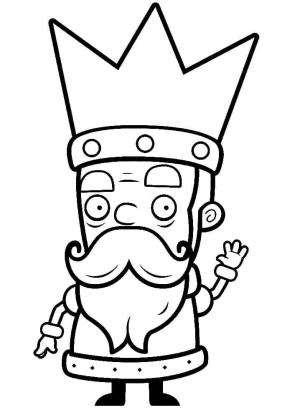 Kral boyama sayfası,  coloring page, Chibi Kral, 