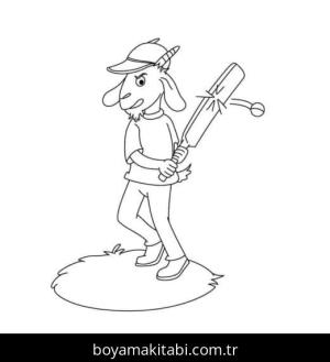 Kriket Sporu boyama sayfası – ücretsiz yazdır, boyama etkinliği