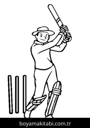 Kriket Sporu Boyama Sayfaları
