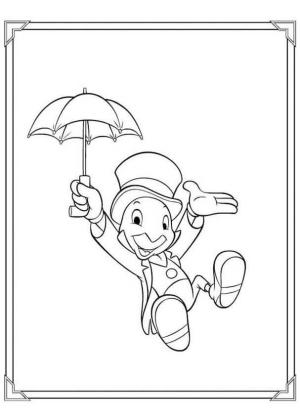 Kriket boyama sayfası,  coloring page, Jiminy Kriket, 