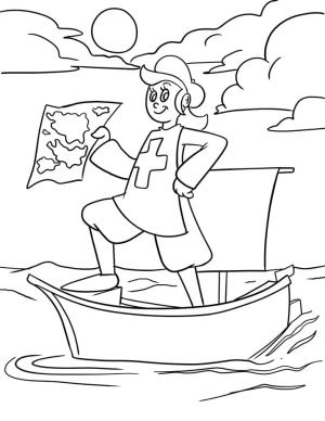 Kristof Kolomb boyama sayfası,  coloring page, Kristof Kolomb Ile, 