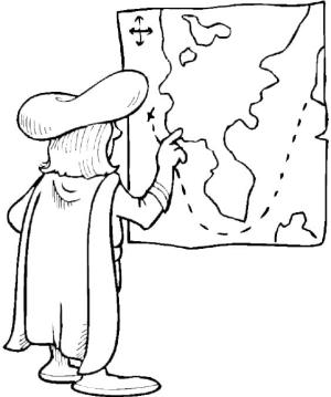 Kristof Kolomb boyama sayfası,  coloring page, Kristof Kolomb Yazdırılabilir, 