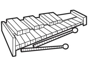 Ksilofon boyama sayfası,  coloring page, Ücretsiz yazdırılabilir ksilofon, 