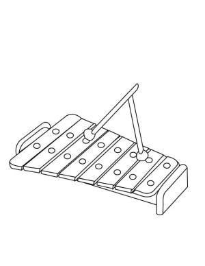 Ksilofon boyama sayfası,  coloring page, Temel Ksilofon, 