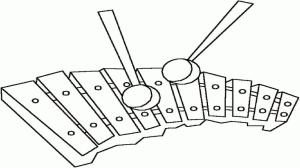 Ksilofon boyama sayfası,  coloring page, Ksilofon ücretsiz yazdırılabilir, 