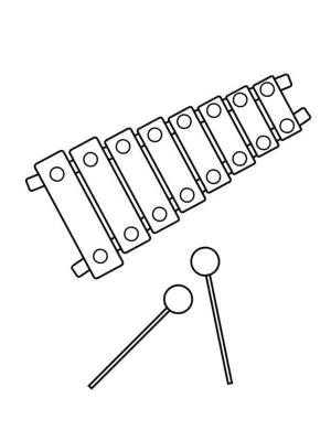 Ksilofon boyama sayfası,  coloring page, Çocuklar için ksilofon, 