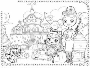 Küçük Büyücüler boyama sayfası,  coloring page, Yazdırılabilir Küçük Büyücüler Anahat, 