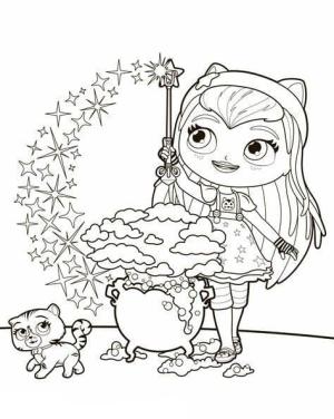 Küçük Büyücüler boyama sayfası,  coloring page, Küçük Büyücüler Resim Anahat, 