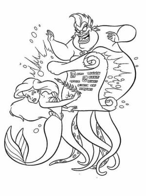 Küçük Deniz Kızı (Little Mermaid) boyama sayfası,  coloring page, Küçük Deniz Kızı Anahatlarını Yazdır, 