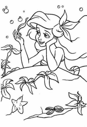 Küçük Deniz Kızı (Little Mermaid) boyama sayfası,  coloring page, Ücretsiz Küçük Deniz Kızı Resim, 