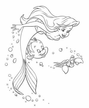 Küçük Deniz Kızı (Little Mermaid) boyama sayfası,  coloring page, Yazdırılabilir Küçük Deniz Kızı Resmi, 