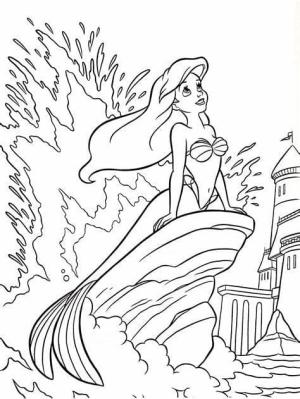 Küçük Deniz Kızı (Little Mermaid) boyama sayfası,  coloring page, Ariel Resim, 