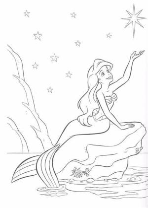 Küçük Deniz Kızı (Little Mermaid) boyama sayfası,  coloring page, Ücretsiz Yazdır Küçük Deniz Kızı, 