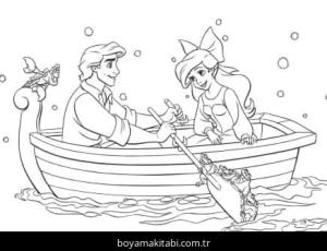 Küçük Deniz Kızı (Little Mermaid) boyama sayfası – kolay boyama, eğitici aktivite