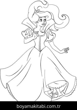 Küçük Deniz Kızı (Little Mermaid) boyama sayfası – eğitici aktivite, yaratıcılık