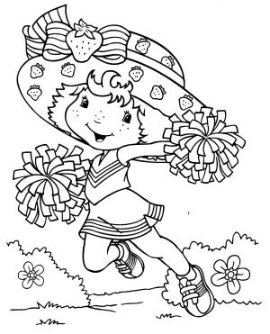 Küçük Kız boyama sayfası,  coloring page, Küçük Kız Atlama Çizgi Film, 