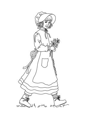 Küçük Kız boyama sayfası,  coloring page, Küçük Kız Kirsten Larson, 