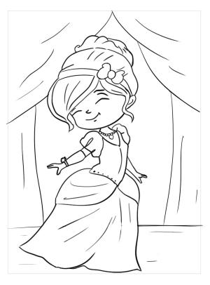 Küçük Kız boyama sayfası,  coloring page, Küçük Kız Prenses, 